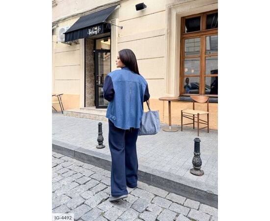 Фотография Костюм женский двойка брюки и рубашка большие размеры р.50-52;54-56;58-60 "VIKA" купить недорого от прямого поставщика, изображение 3