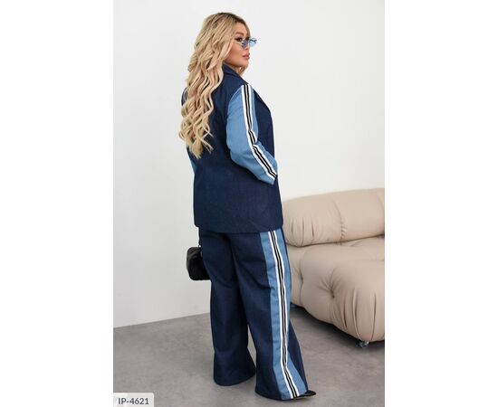 Костюм двійка жіночий піджак і штани великі розміри р.50-52;54-56;58-60 (2кол.) "VIKA" купити недорого від прямого постачальника, зображення 4