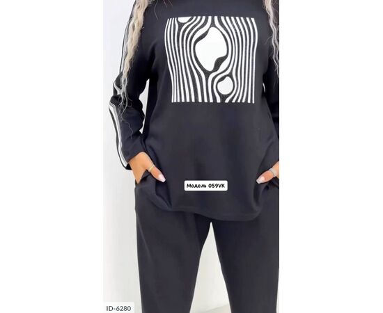 Фотография Костюм женский со штанами большие размеры р.46-48;50-52;54-56;58-60;62-64 "VLADA" купить недорого от прямого поставщика, изображение 2