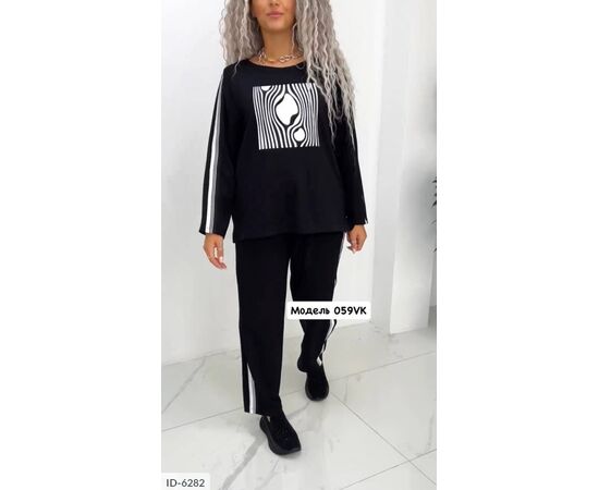 Фотография Костюм женский со штанами большие размеры р.46-48;50-52;54-56;58-60;62-64 "VLADA" купить недорого от прямого поставщика, изображение 3