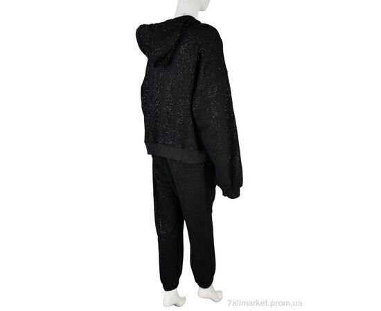 Фотография Спортивный костюм женский Весна/осень 4245-J042 black (3 шт. р.сетка 2XL-4XL) "Мир" недорого оптом от прямого поставщика, изображение 2