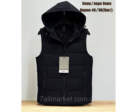 Жилетка чоловіча євро зима з капюшоном р-ри 48-56 (5 кв) "SKAY" купити недорого від прямого постачальника, зображення 4