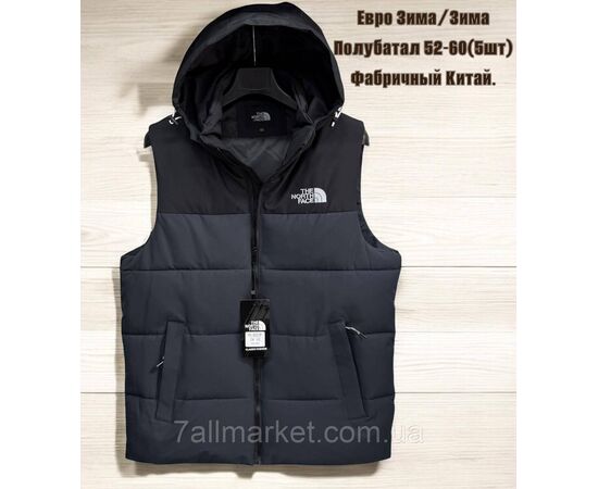 Жилетка чоловіча євро зима з капюшоном Норт Фейс р-ри 52-60 (2кв) "SKAY" купити недорого від прямого постачальника, зображення 2