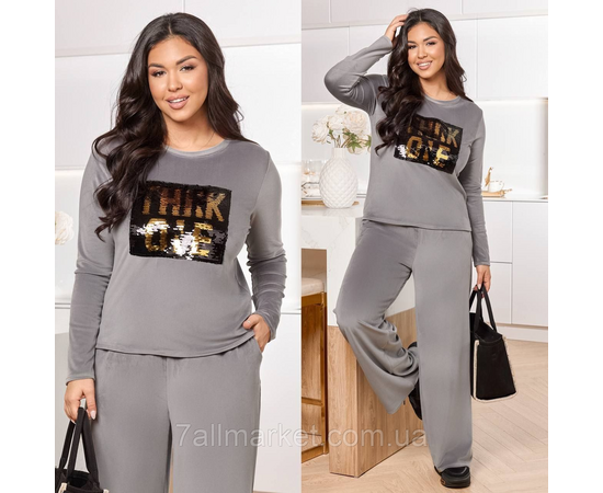 Фотография Костюм женский спортивный велюровый (46-60) "LADA" недорого от прямого поставщика, изображение 2