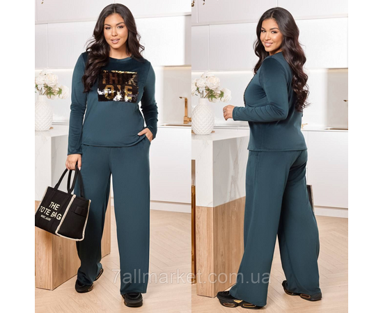 Фотография Костюм женский спортивный велюровый (46-60) "LADA" недорого от прямого поставщика, изображение 2