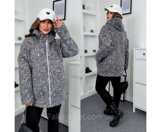 Фотография Кардиган женский с капюшоном барашек на флисе р 46-60 "LADA" недорого от прямого поставщика, изображение 2