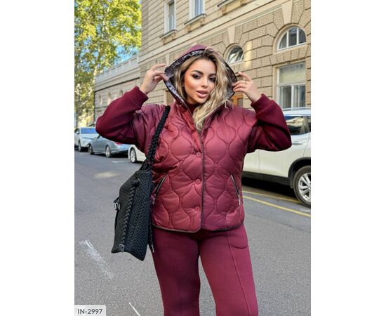 Фотография Женский костюм кофта с брюками на резнике большие размеры р.46-48;50-52;54-56;58-60 (4цв) "VLADA" купить недорого от прямого поставщика, изображение 4