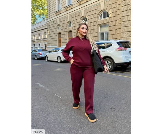 Фотография Женский костюм кофта с брюками на резнике большие размеры р.46-48;50-52;54-56;58-60 (4цв) "VLADA" купить недорого от прямого поставщика, изображение 2