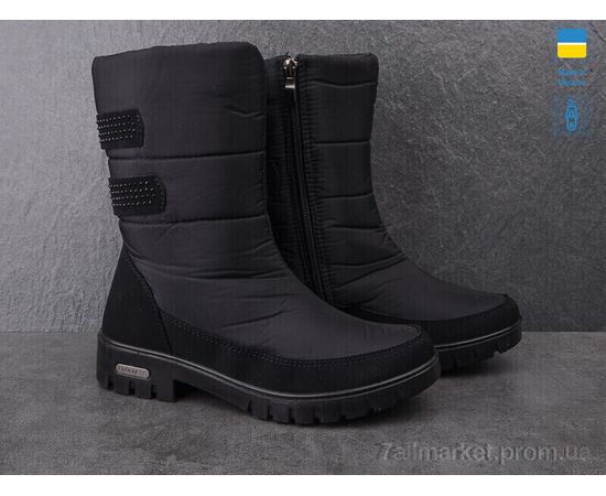 Дутики жіночі утеплені Зима Progress 3410 чорний (6 пар р.37-41) "Paolla" недорого оптом від прямого постачальника, зображення 2