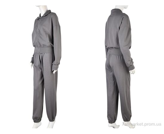 Фотография Спортивный костюм женский Весна/осень 4175 grey (3 шт. р.сетка S-L) "Pryama Vigoda" недорого оптом от прямого поставщика, изображение 3