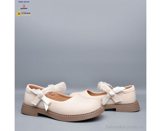 Туфлі дитячі зручні Весна/осінь DC654 beige (6 пар р.32-37) "Clibee-Doremi" недорого оптом від прямого постачальника, зображення 2