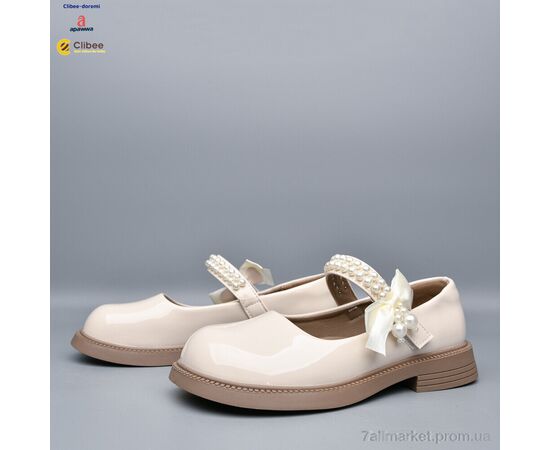 Туфлі дитячі зручні Весна/осінь DC662 beige (6 пар р.32-37) "Clibee-Doremi" недорого оптом від прямого постачальника, зображення 2