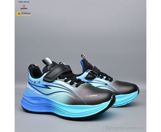 Фотография Кроссовки детские модные Весна/осень LC1190-2 black-royal (6 пар р.32-37) "Clibee-Doremi" недорого оптом от прямого поставщика, изображение 2