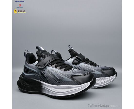 Фотография Кроссовки детские модные Весна/осень LC191-3 black-grey (6 пар р.32-37) "Clibee-Doremi" недорого оптом от прямого поставщика, изображение 2