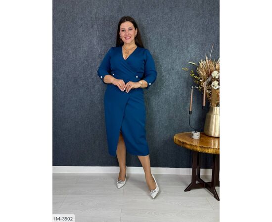 Фотография Женское платье на пуговицах р.46-48;50-52;54-56;58-60 (3цв) "VLADA" купить недорого от прямого поставщика, изображение 2