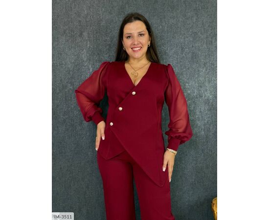 Костюм двійка жіночий великі розміри р.46-48;50-52;54-56;58-60 (3кол.) "VLADA" купити недорого від прямого постачальника, зображення 3