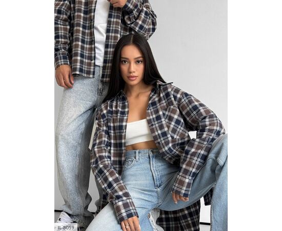 Фотография Женская фланелевая рубашка р.УНИВЕРСАЛЬНЫЙ "ANNVER" купить недорого от прямого поставщика, изображение 2