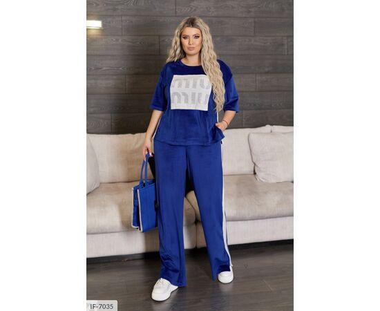 Костюм жіночий джинсовий великі розміри р.50-52;54-56;58-60;62-64 (6кол.) "LETTI" купити недорого від прямого постачальника, зображення 7