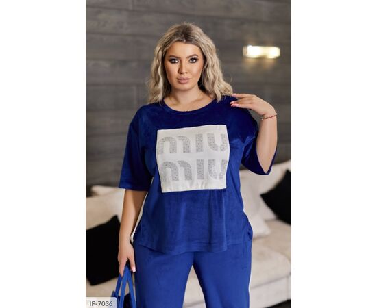 Костюм жіночий джинсовий великі розміри р.50-52;54-56;58-60;62-64 (6кол.) "LETTI" купити недорого від прямого постачальника, зображення 5