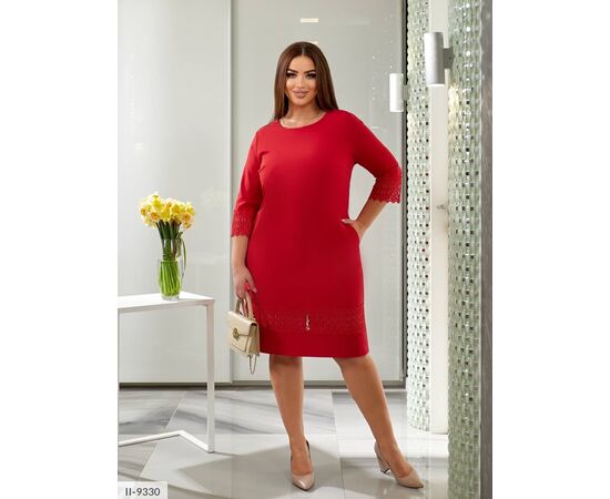 Жіноча сукня з мереживом на рукавах р.50-52;54-56;58-60;62-64 "LETTI" купити недорого від прямого постачальника, зображення 16