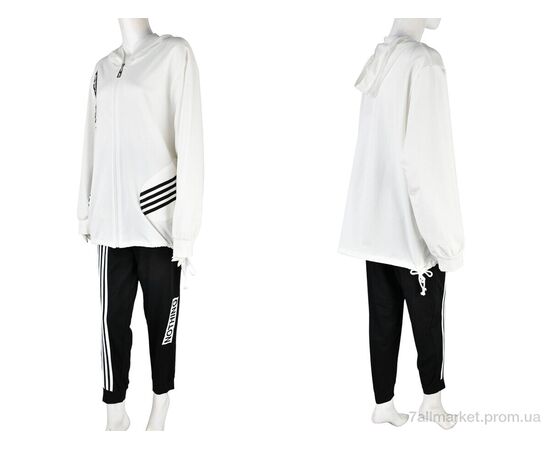 Фотография Спортивный костюм женский Весна/осень 4011-363 white (3 шт. р.сетка XL-3XL) "Мир" недорого оптом от прямого поставщика, изображение 3