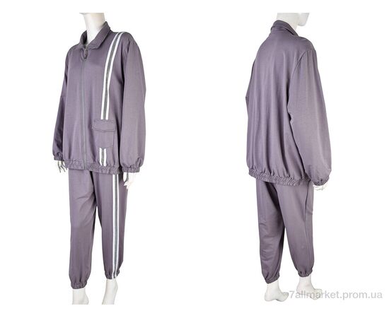 Фотография Спортивный костюм женский Весна/осень 4011-373 grey (3 шт. р.сетка XL-3XL) "Pryama Vigoda" недорого оптом от прямого поставщика, изображение 3