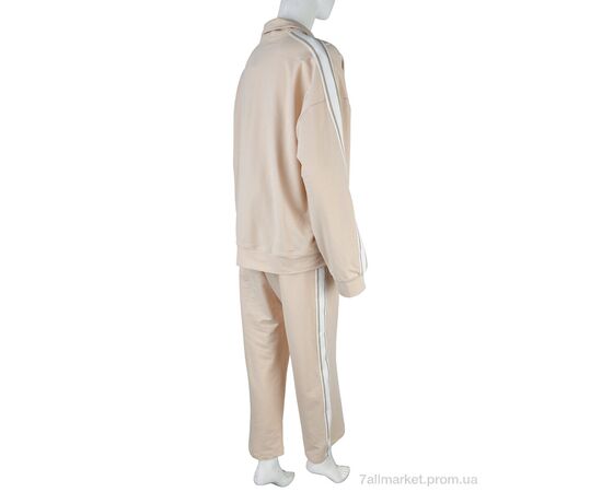 Фотография Спортивный костюм женский Весна/осень 4011-360 beige (3 шт. р.сетка M-XL) "Pryama Vigoda" недорого оптом от прямого поставщика, изображение 2