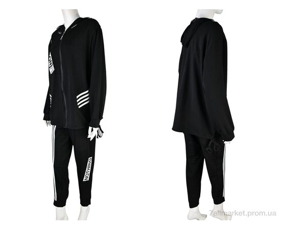 Фотография Спортивный костюм женский Весна/осень 4011-363 black (3 шт. р.сетка XL-3XL) "Pryama Vigoda" недорого оптом от прямого поставщика, изображение 3