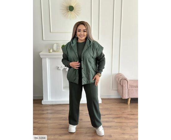Жіночий костюм кофта з брюками на різанику великі розміри р.46-48;50-52;54-56;58-60 (4кол.) "VLADA" купити недорого від прямого постачальника, зображення 17