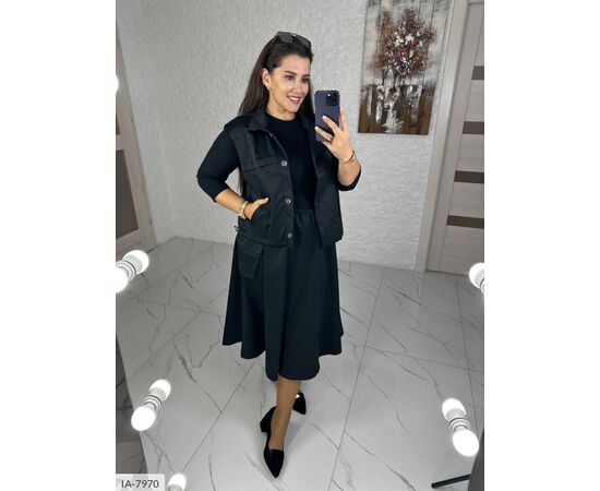 Фотография Комплект (жилет + платье ) р.42-44;46-48 (5цв) "VLADA" купить недорого от прямого поставщика, изображение 10