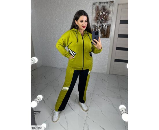 Фотография Женский костюм кофта с брюками на резнике большие размеры р.46-48;50-52;54-56;58-60;62-64 (3цв) "VLADA" купить недорого от прямого поставщика, изображение 13