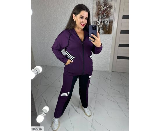 Фотография Женский костюм кофта с брюками на резнике большие размеры р.46-48;50-52;54-56;58-60;62-64 (3цв) "VLADA" купить недорого от прямого поставщика, изображение 11