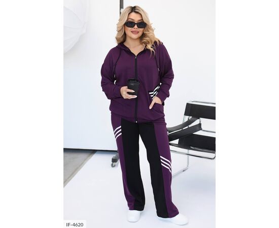 Фотография Женский костюм кофта с брюками на резнике большие размеры р.46-48;50-52;54-56;58-60;62-64 (3цв) "VLADA" купить недорого от прямого поставщика, изображение 6