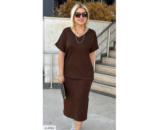 Фотография Женский костюм с юбкой большие размеры р.50-52;54-56;58-60;62-64 (4цв) "VLADA" купить недорого от прямого поставщика, изображение 11