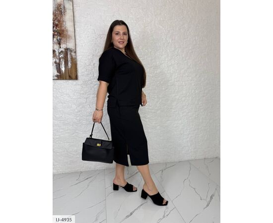 Фотография Женский костюм с юбкой большие размеры р.50-52;54-56;58-60;62-64 (4цв) "VLADA" купить недорого от прямого поставщика, изображение 3