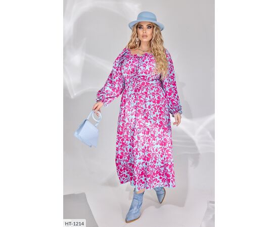 Жіноча сукня софт р.50-52;54-56;58-60;62-64 (4кол.) "LETTI" купити недорого від прямого постачальника, зображення 2