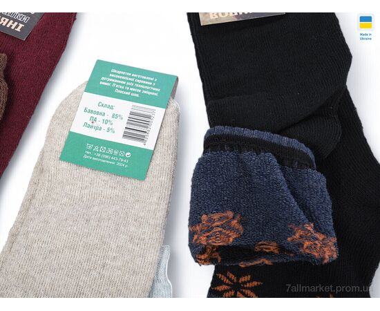 Жіночі шкарпетки Зима T185 mix (12 шт. р.сітка36-40) "Textile" недорого оптом від прямого постачальника, зображення 2