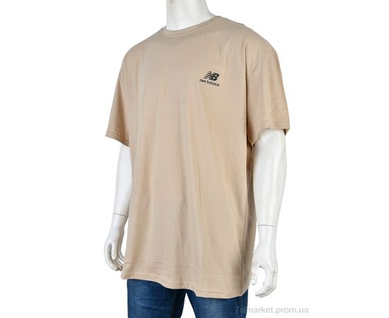 Футболка чоловіча Літо 835М beige (2 шт. р.сітка5XL-6XL) "Textile" недорого оптом від прямого постачальника, зображення 2