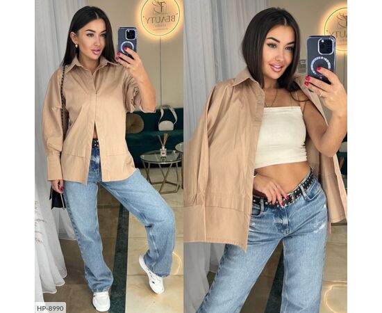 Стильна жіноча коттонова сорочка р.42-48 (4кол.) "VLADA" купити недорого від прямого постачальника, зображення 3