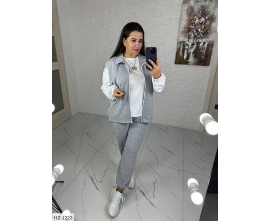 Костюм жіночий трійка великі розміри р.46-48;50-52;54-56;58-60;62-64 (3кол.) "VLADA" купити недорого від прямого постачальника, зображення 7