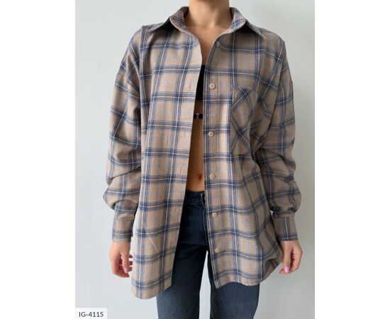 Жіноча фланелева сорочка р.УНИВЕРСАЛЬНЫЙ (6кол.) "ANNABELLE" купити недорого від прямого постачальника, зображення 22