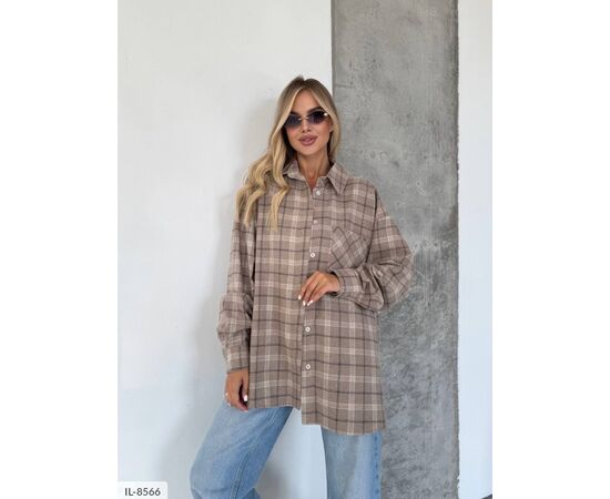 Жіноча фланелева сорочка р.УНИВЕРСАЛЬНЫЙ (6кол.) "ANNABELLE" купити недорого від прямого постачальника, зображення 27