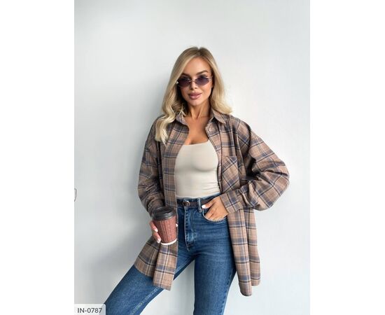 Жіноча фланелева сорочка р.УНИВЕРСАЛЬНЫЙ (6кол.) "ANNABELLE" купити недорого від прямого постачальника, зображення 23