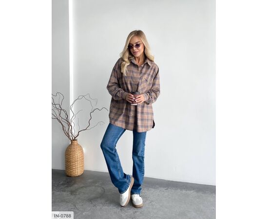 Жіноча фланелева сорочка р.УНИВЕРСАЛЬНЫЙ (6кол.) "ANNABELLE" купити недорого від прямого постачальника, зображення 24