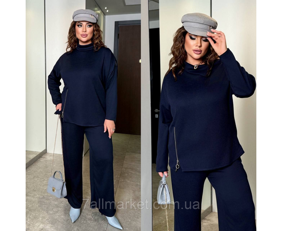 Фотография Костюм двойка женский ангора рубчик размеры 46-60 "LADA" недорого от прямого поставщик, изображение 2