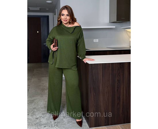 Фотография Костюм двойка женский ангора рубчик размеры 46-60 "LADA" недорого от прямого поставщик, изображение 3