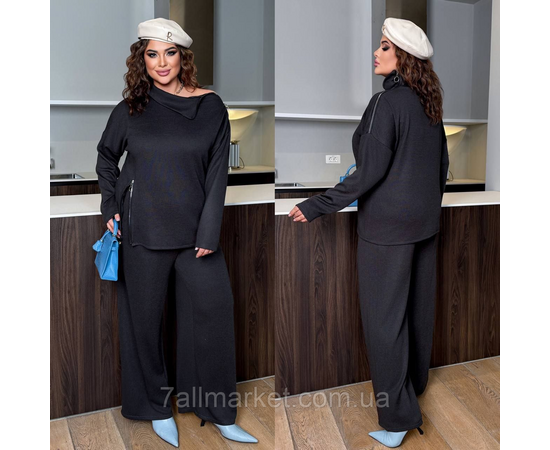 Фотография Костюм двойка женский ангора рубчик размеры 46-60 "LADA" недорого от прямого поставщик, изображение 2