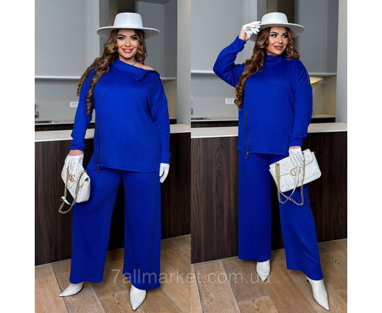 Фотография Костюм двойка женский ангора рубчик размеры 46-60 "LADA" недорого от прямого поставщик, изображение 2