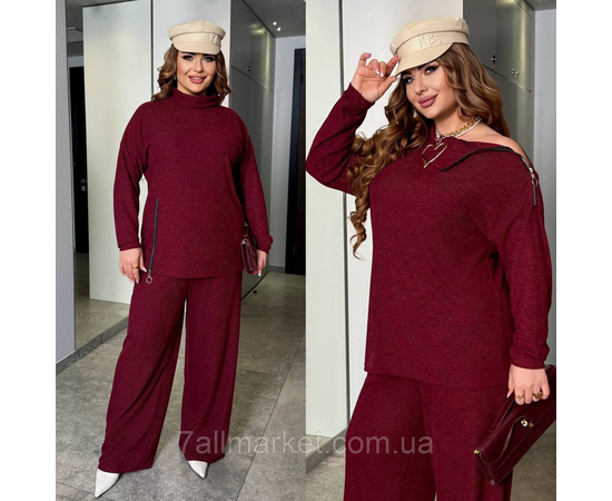 Фотография Костюм двойка женский ангора рубчик размеры 46-60 "LADA" недорого от прямого поставщик, изображение 2