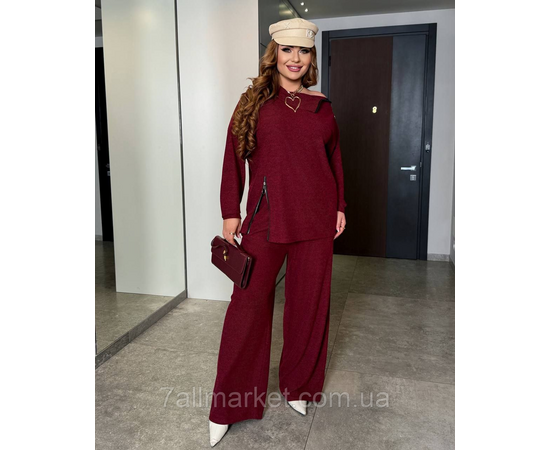 Фотография Костюм двойка женский ангора рубчик размеры 46-60 "LADA" недорого от прямого поставщик, изображение 3